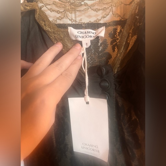 Silk and lace Chasing Unicorns dress - Picture 4 of 4